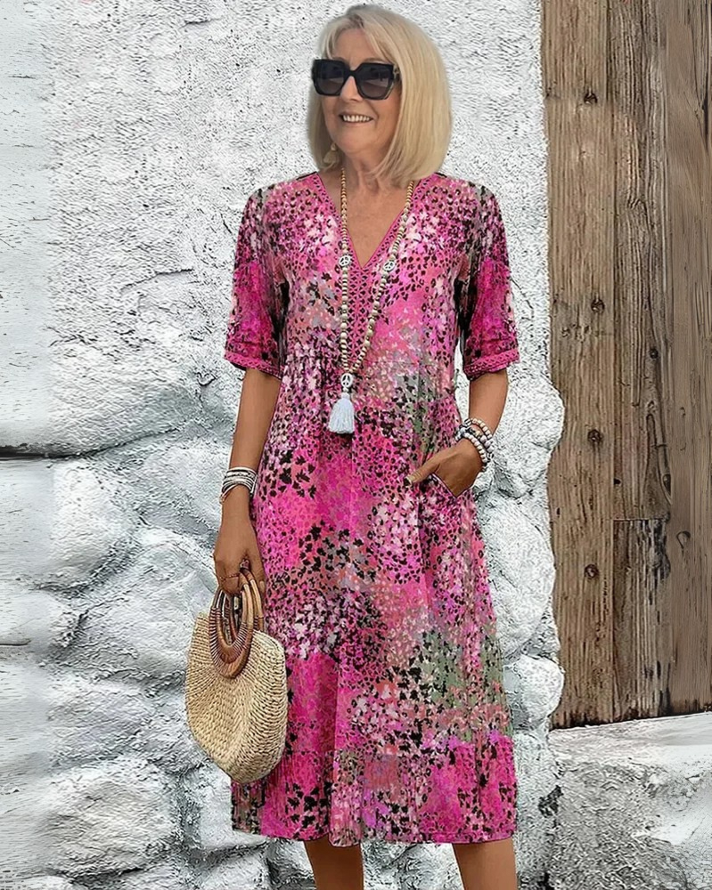 Robe Mi-Longue Colorée