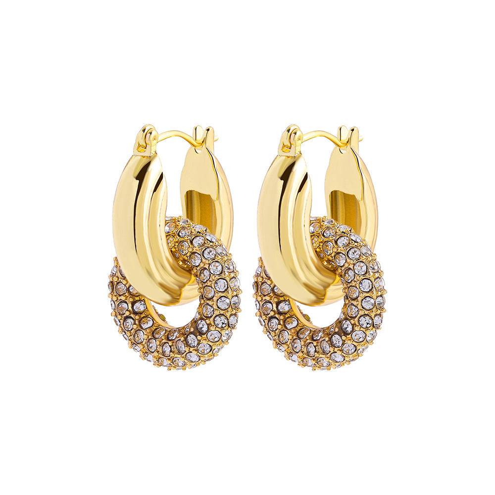 Boucles d'Oreilles Or 18K Diamants