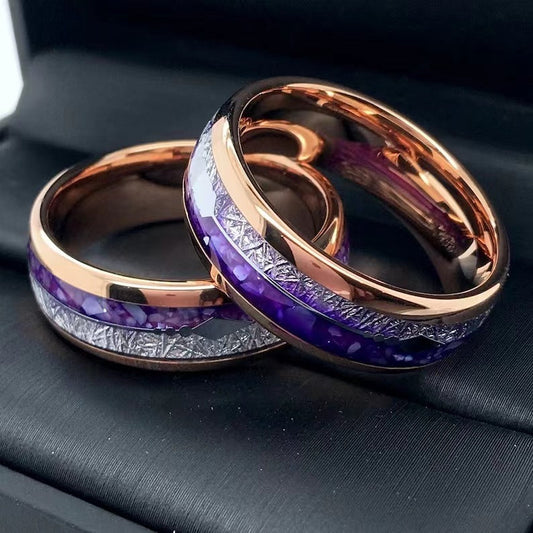 Bague Flèche Améthyste Or Rose