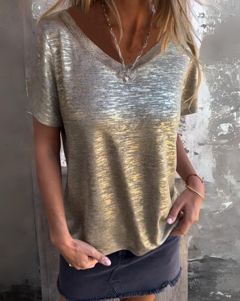 MARIONA - T-Shirt Élégant à Manches Courtes