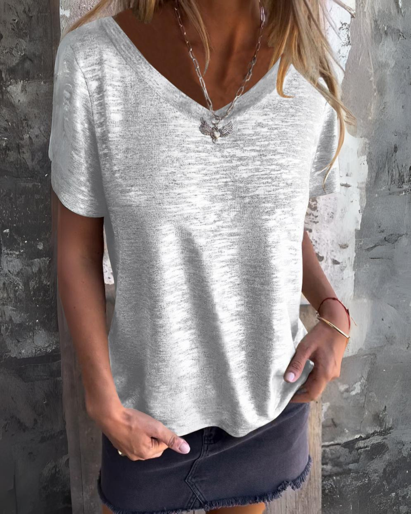 MARIONA - T-Shirt Élégant à Manches Courtes