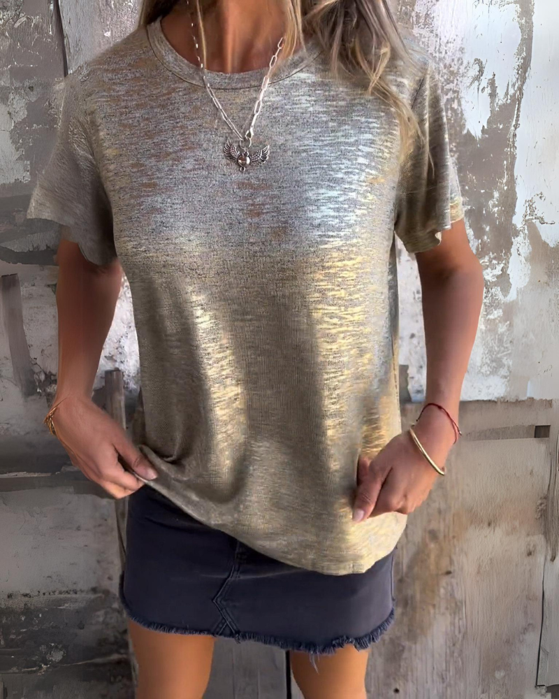 MARIONA - T-Shirt Élégant à Manches Courtes