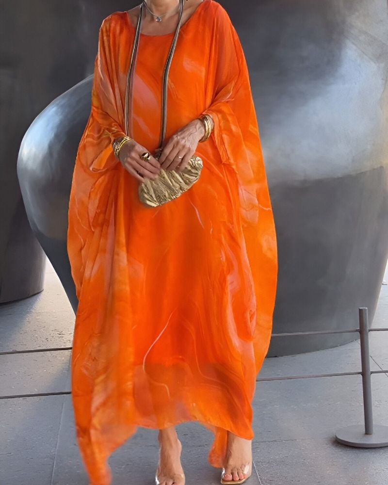 Robe Chiffon Élégante Turquoise