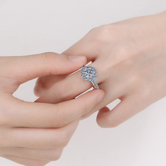 Bague Moissanite Argent S925