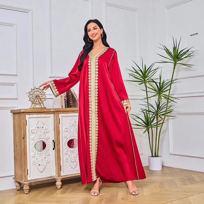 Caftan Rouge Élégant