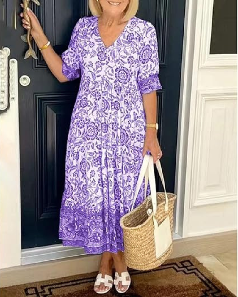Robe Bohème Col V