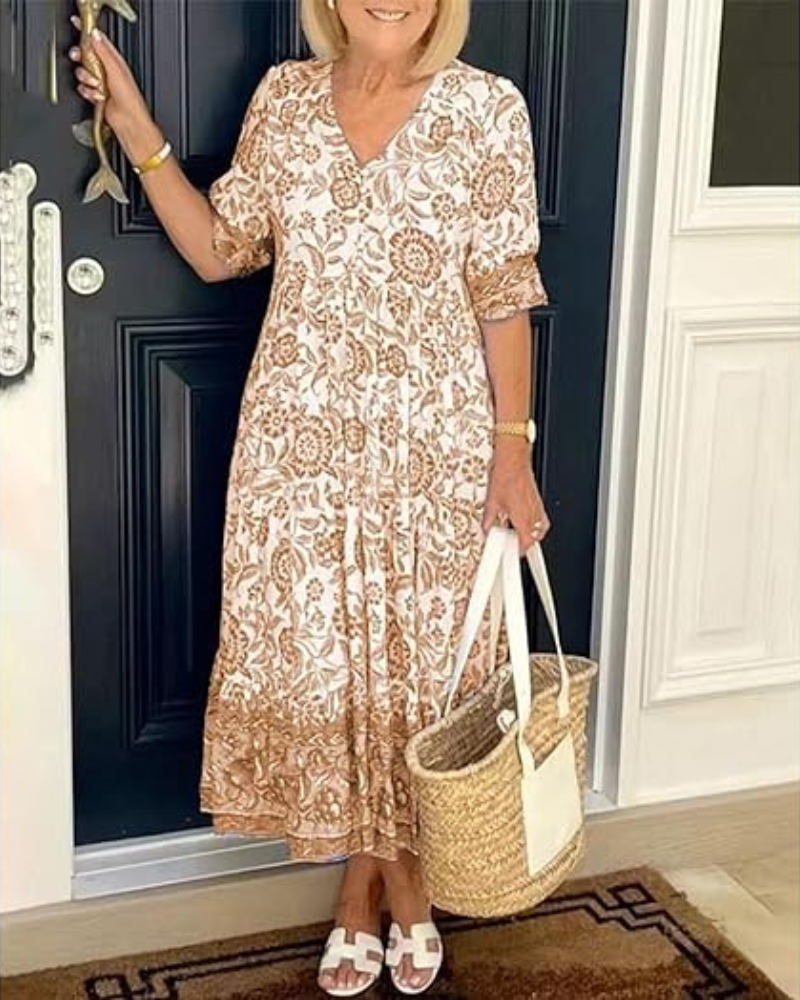 Robe Bohème Col V