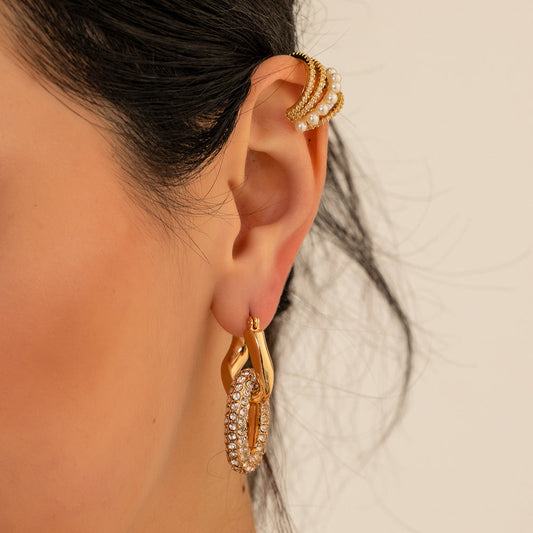 Boucles d'Oreilles Or 18K Diamants