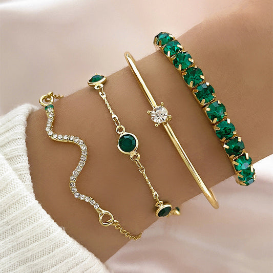 Bracelets Élastiques Émeraude