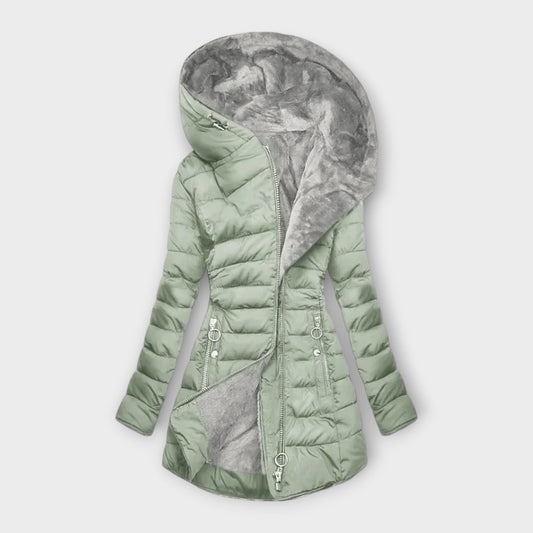 Manteau Imperméable Doublé En Fourrure