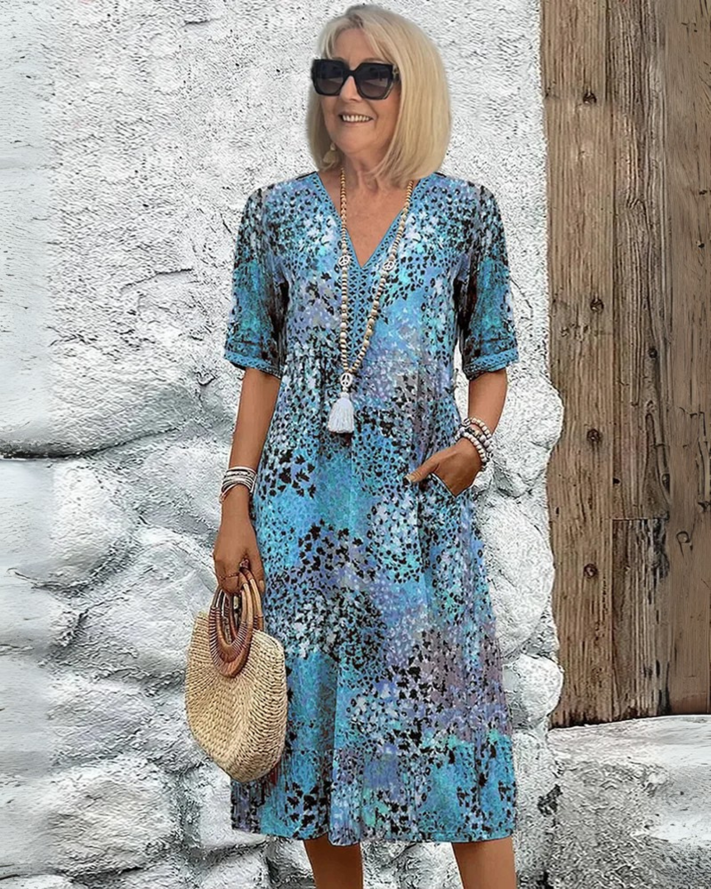 Robe Mi-Longue Colorée