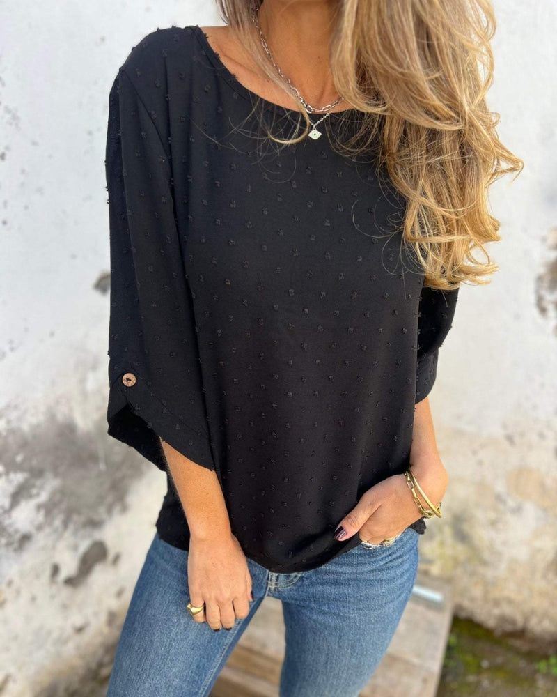 VARENA - BLOUSE CHIC EN CHIFFON JACQUARD