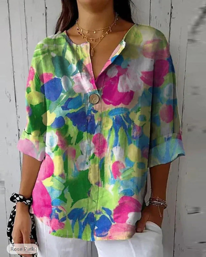 HELEINA - BLOUSE VINTAGE À FLEURS