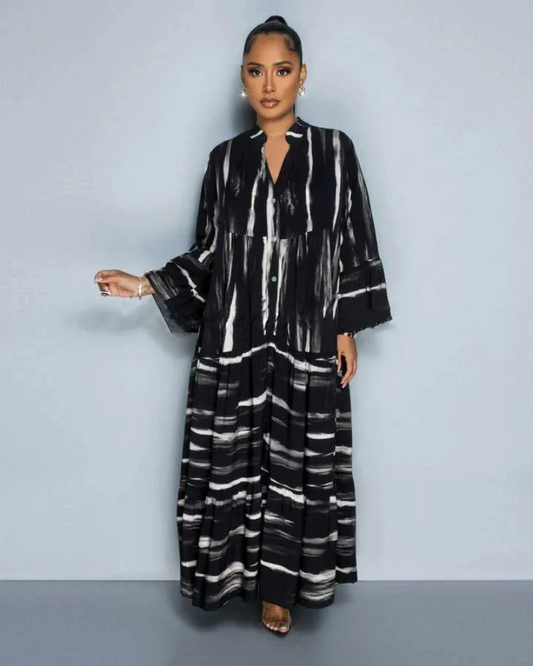 Robe Bohème à Rayures