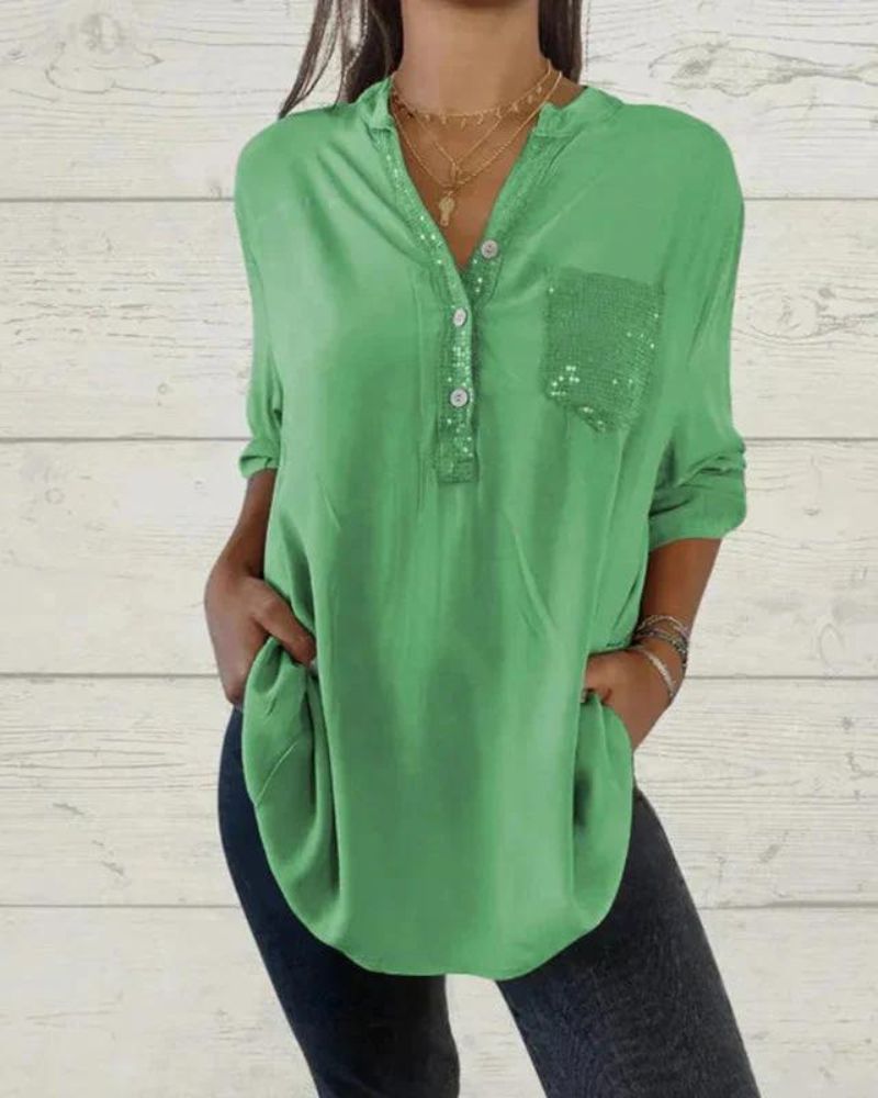 ELINE - CHEMISE ÉLÉGANTE À COL EN V