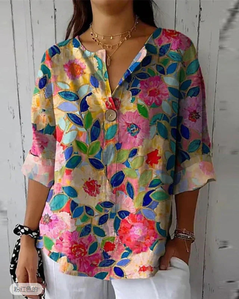 HELEINA - BLOUSE VINTAGE À FLEURS