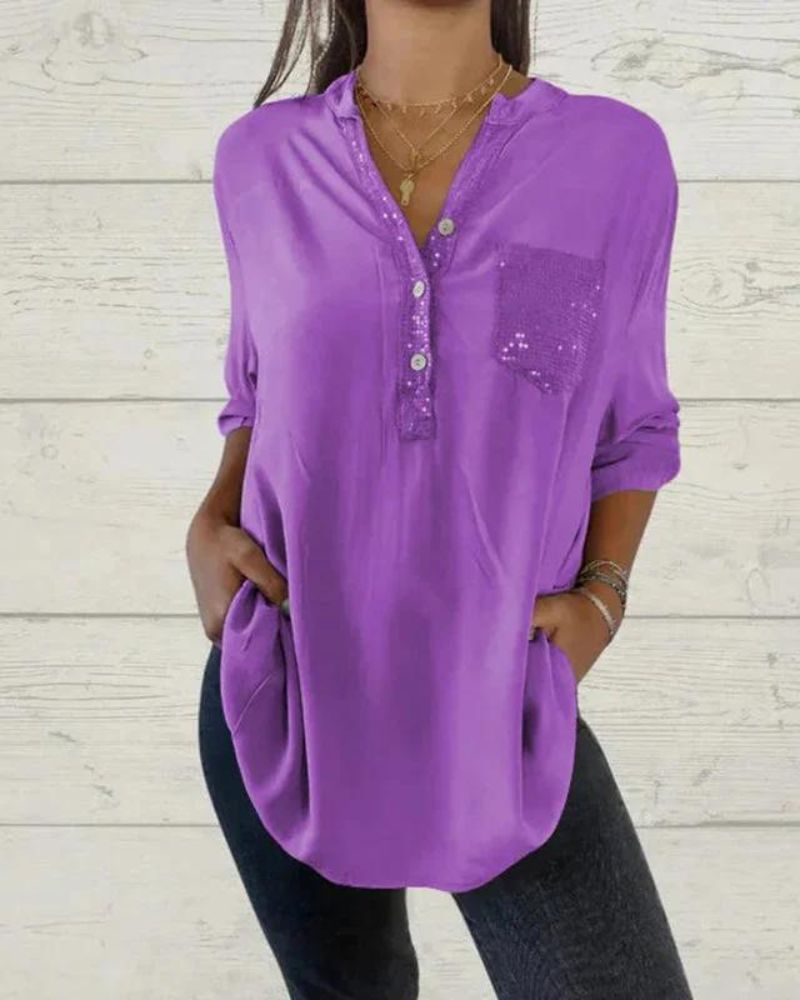 ELINE - CHEMISE ÉLÉGANTE À COL EN V