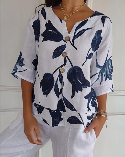 ELISA - Chemise Décontractée en Coton