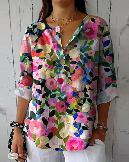 HELEINA - BLOUSE VINTAGE À FLEURS