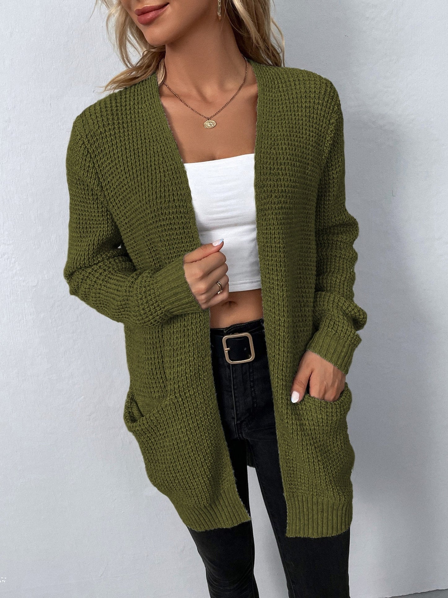 Cardigan Élégant En Maille Fine