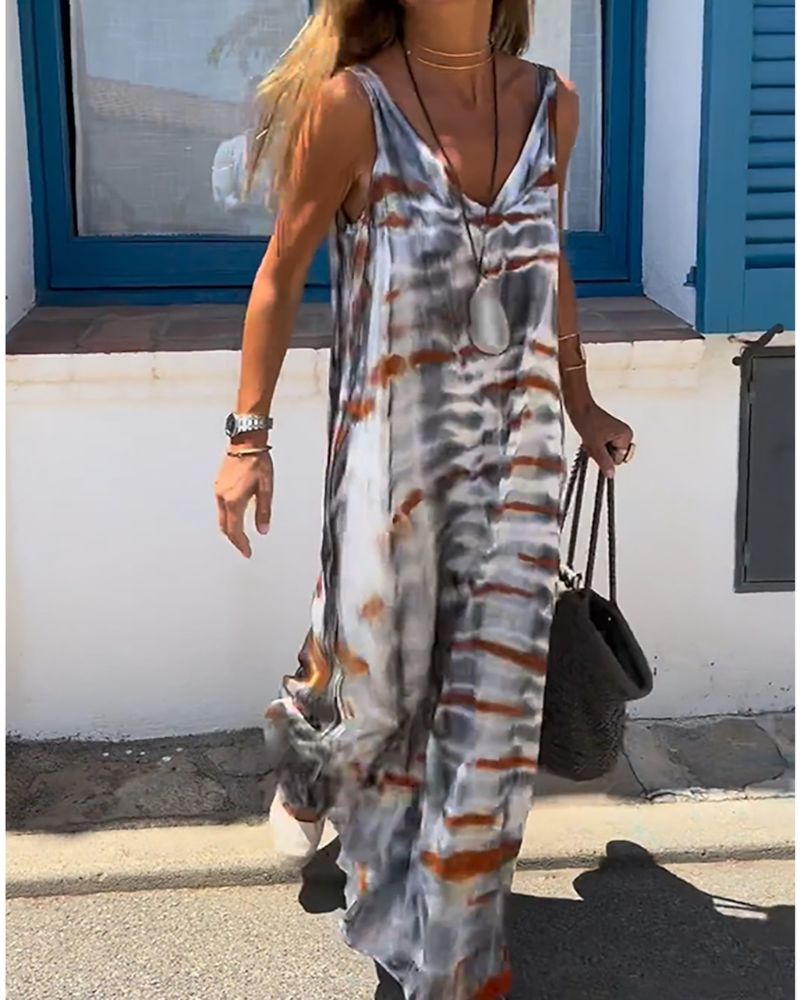 Robe Tie-Dye Sans Manches