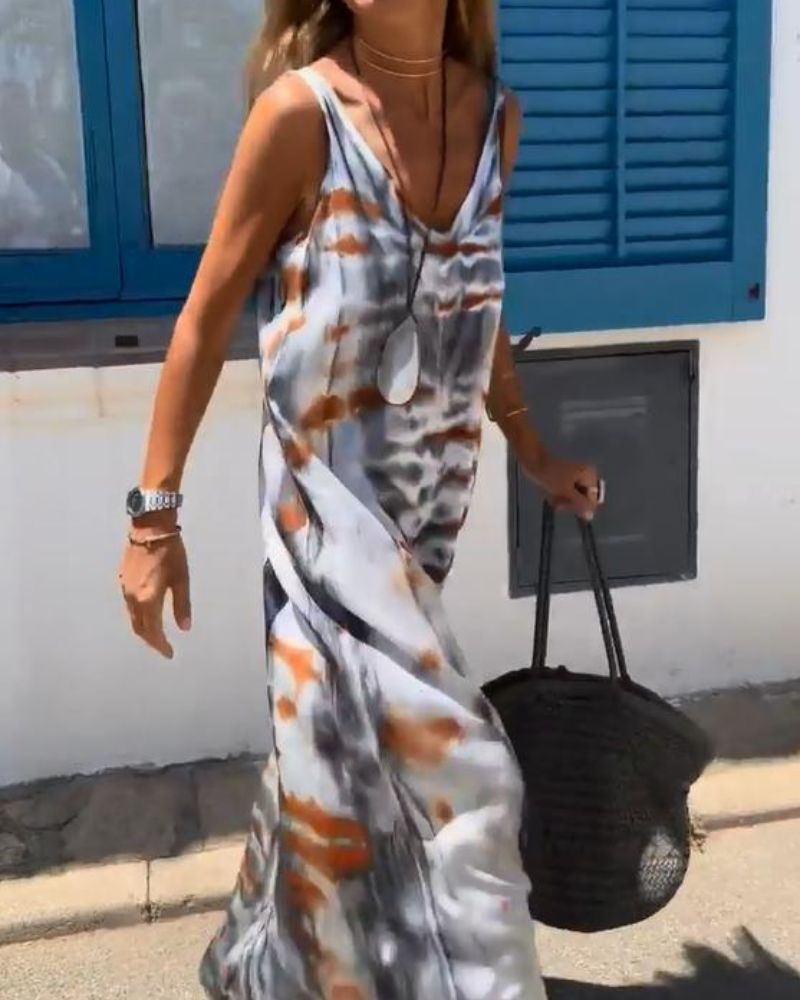 Robe Tie-Dye Sans Manches