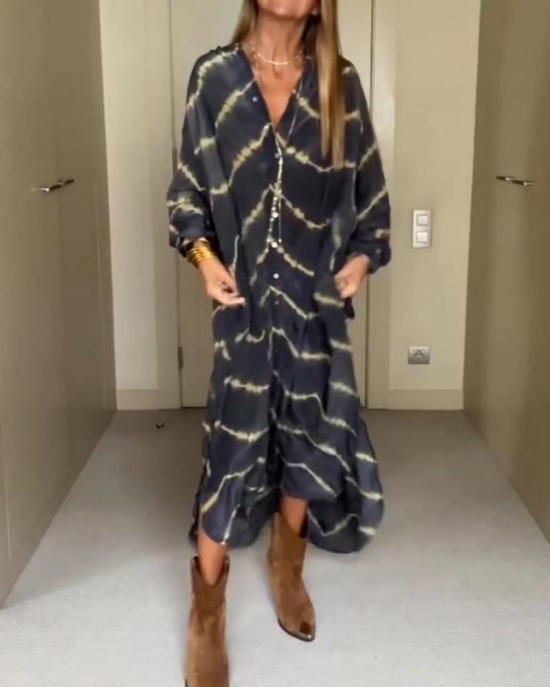 Robe Longue Bohème Rayée