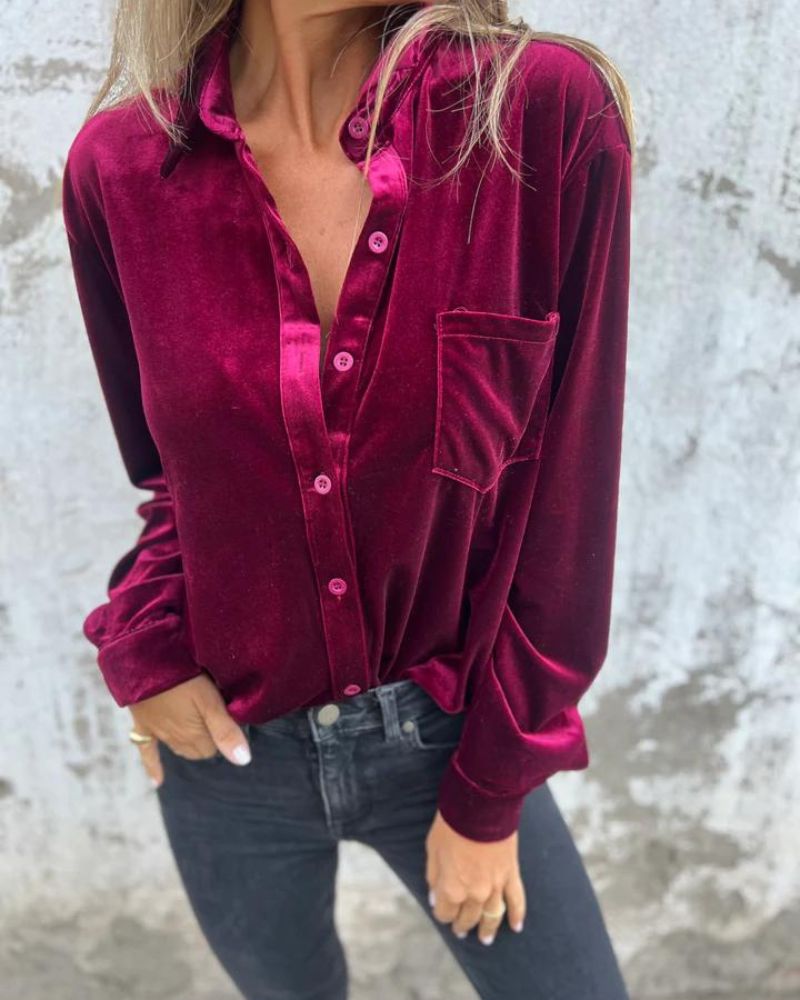 CATHERINE - BLOUSE ÉLÉGANTE EN VELOURS