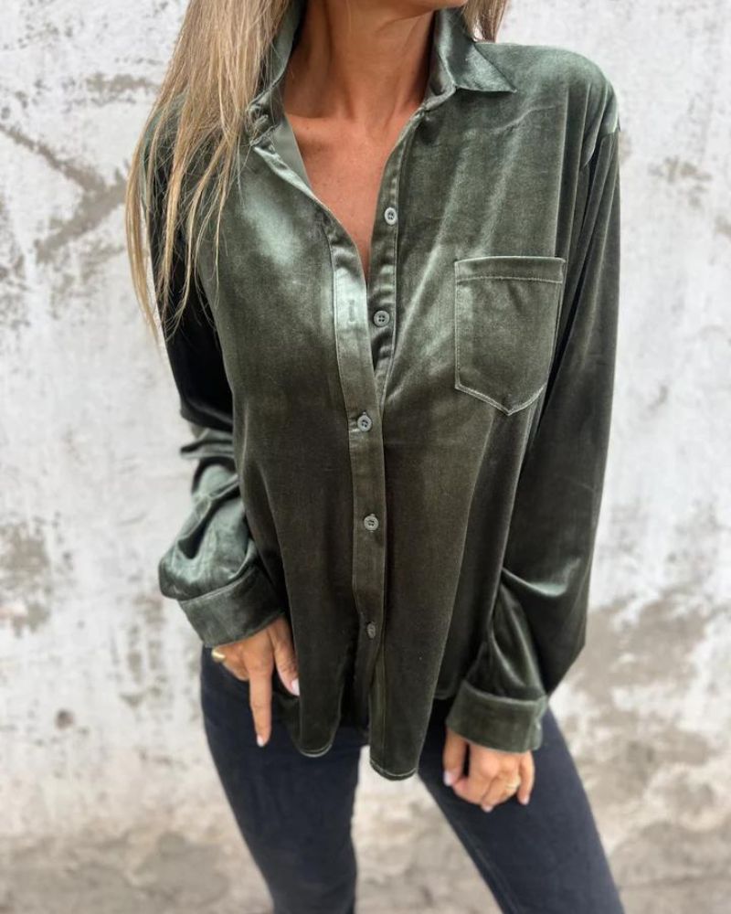 CATHERINE - BLOUSE ÉLÉGANTE EN VELOURS