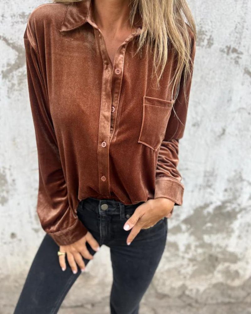 CATHERINE - BLOUSE ÉLÉGANTE EN VELOURS