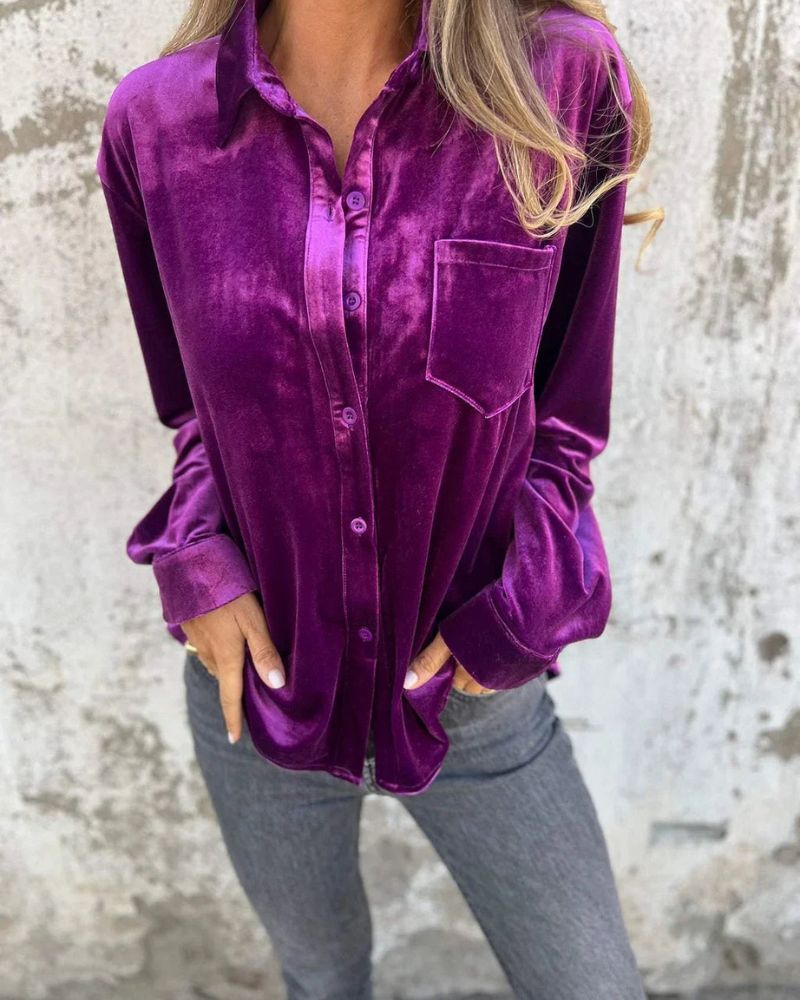 CATHERINE - BLOUSE ÉLÉGANTE EN VELOURS