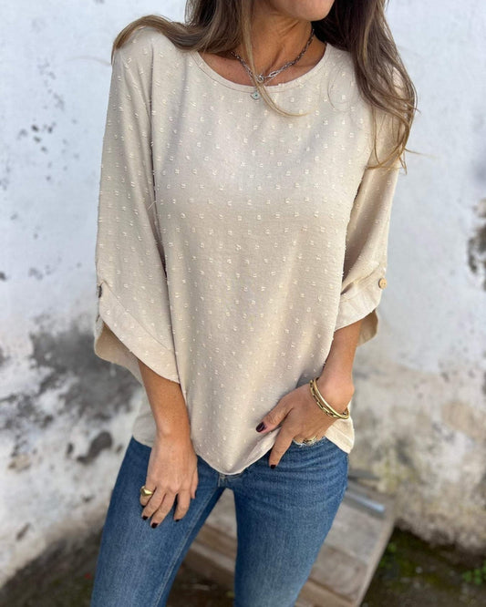 VARENA - BLOUSE CHIC EN CHIFFON JACQUARD