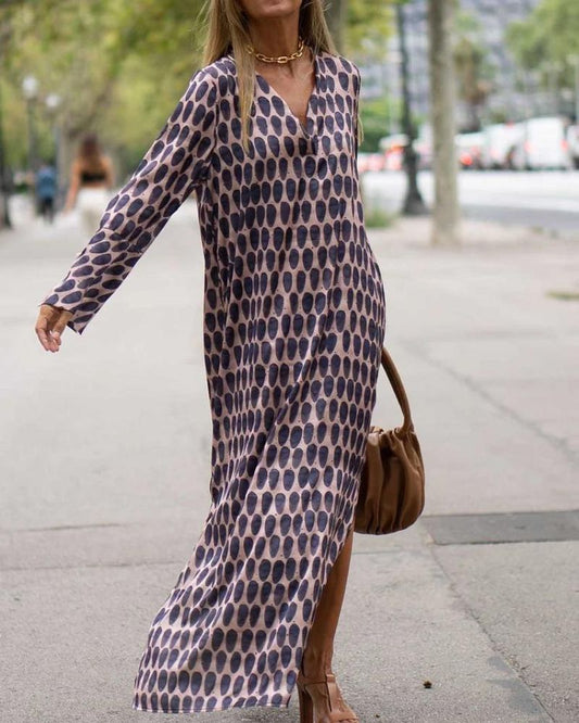 Robe Maxi Imprimée Ovale