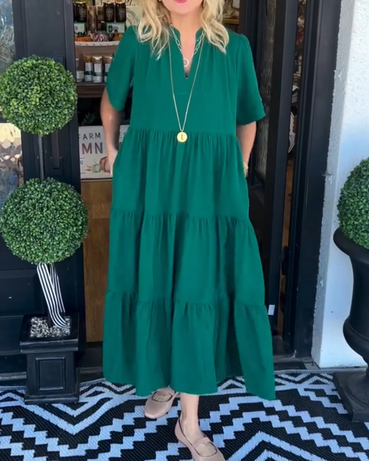 Robe Maxi Verte Élégante