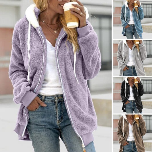 Manteau Polaire Capuche Chic
