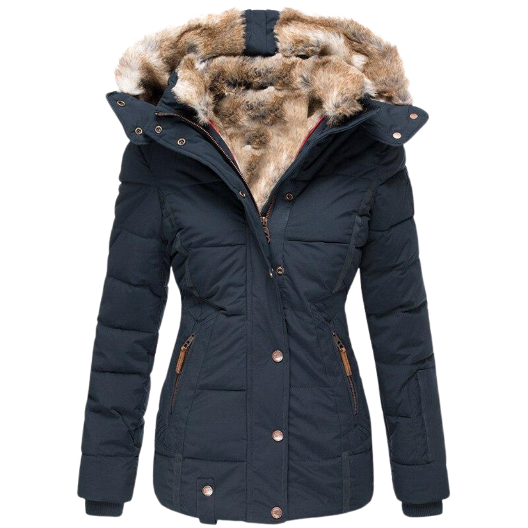 Manteau Elysia En Fourrure Décontracté Avec Capuche