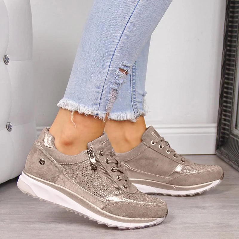 Nia - Baskets à lacets avec fermeture éclair