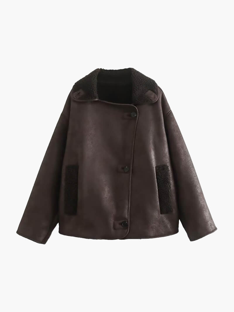 Manteau Clara en Peau Lainée