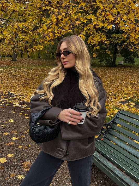Manteau Peau Lainée Chic