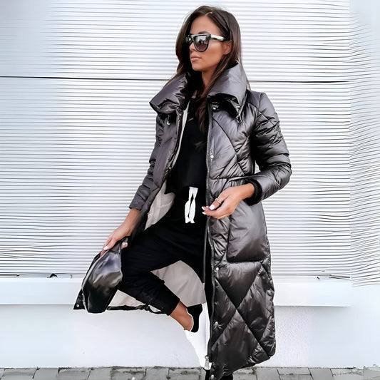 Manteau Long Matelassé Chic