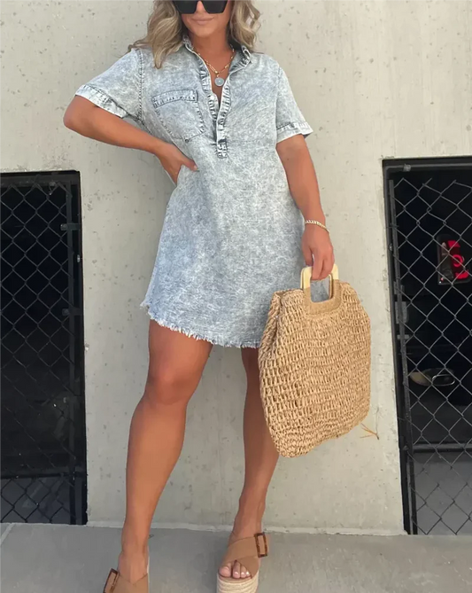 Robe Chemise Jean Femme